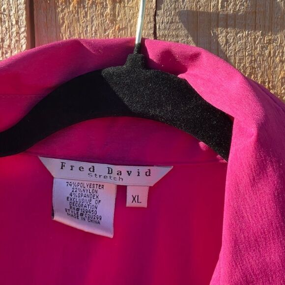 Take 50% OFF- Fred David Stretch Women's Button-Down Blouse, Size-XL - Picture 6 of 8